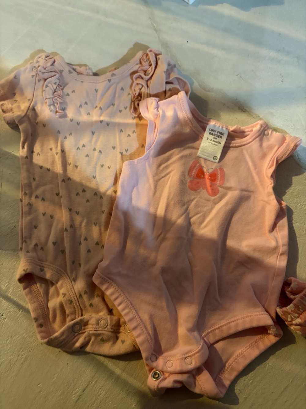 Soft Pink Baby Onesies 0-3 months